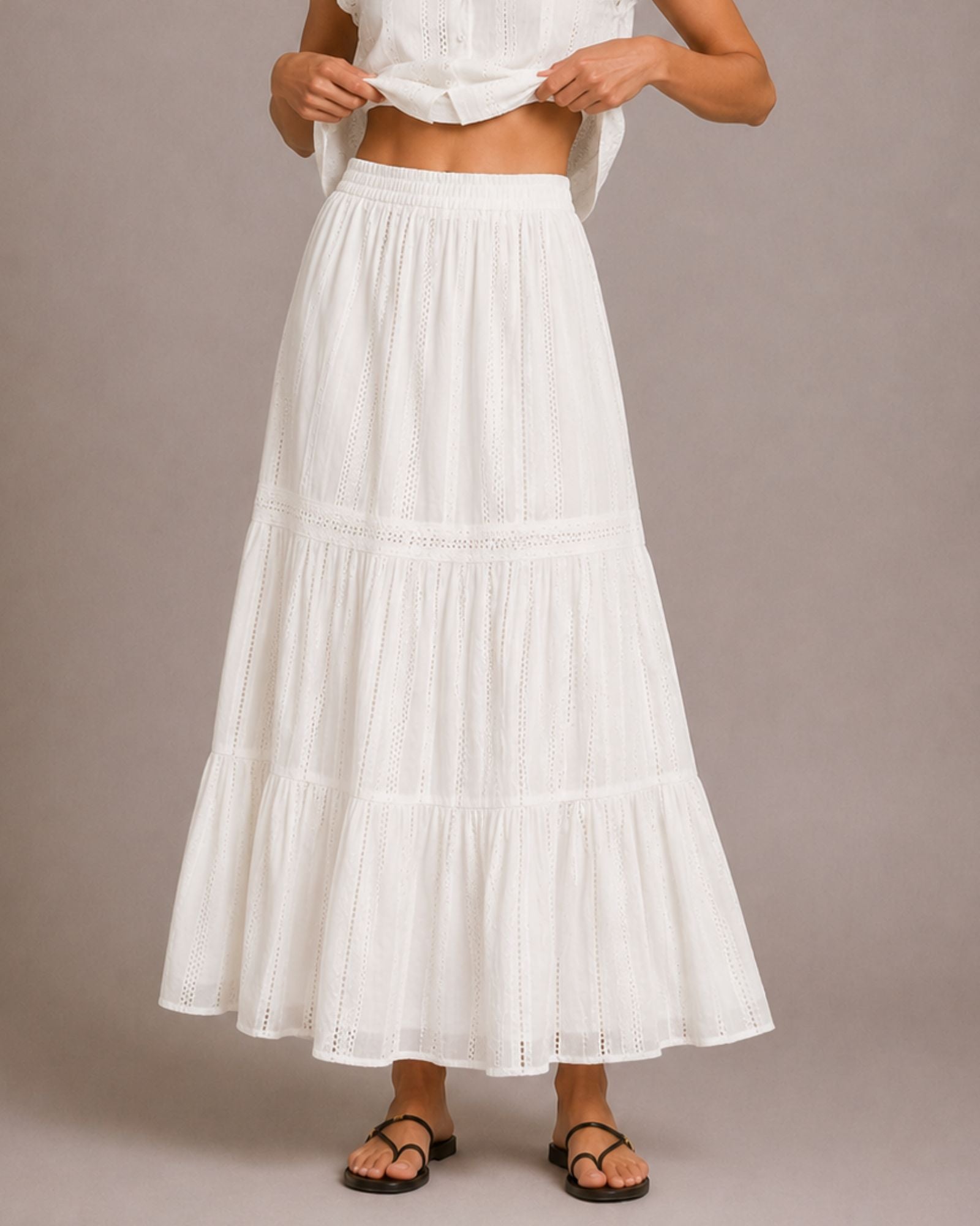 VMBELL COTTON MAXI SKIRT